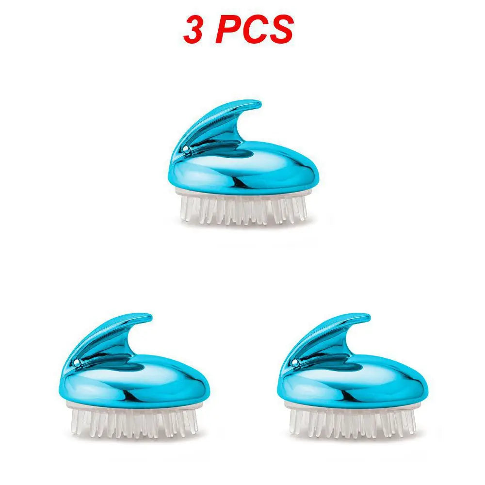 Brosse à shampooing en silicone pour cuir chevelu