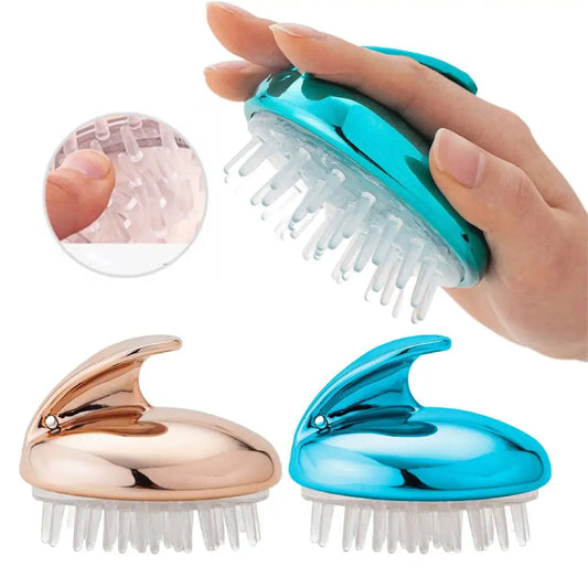 Brosse à shampooing en silicone pour cuir chevelu