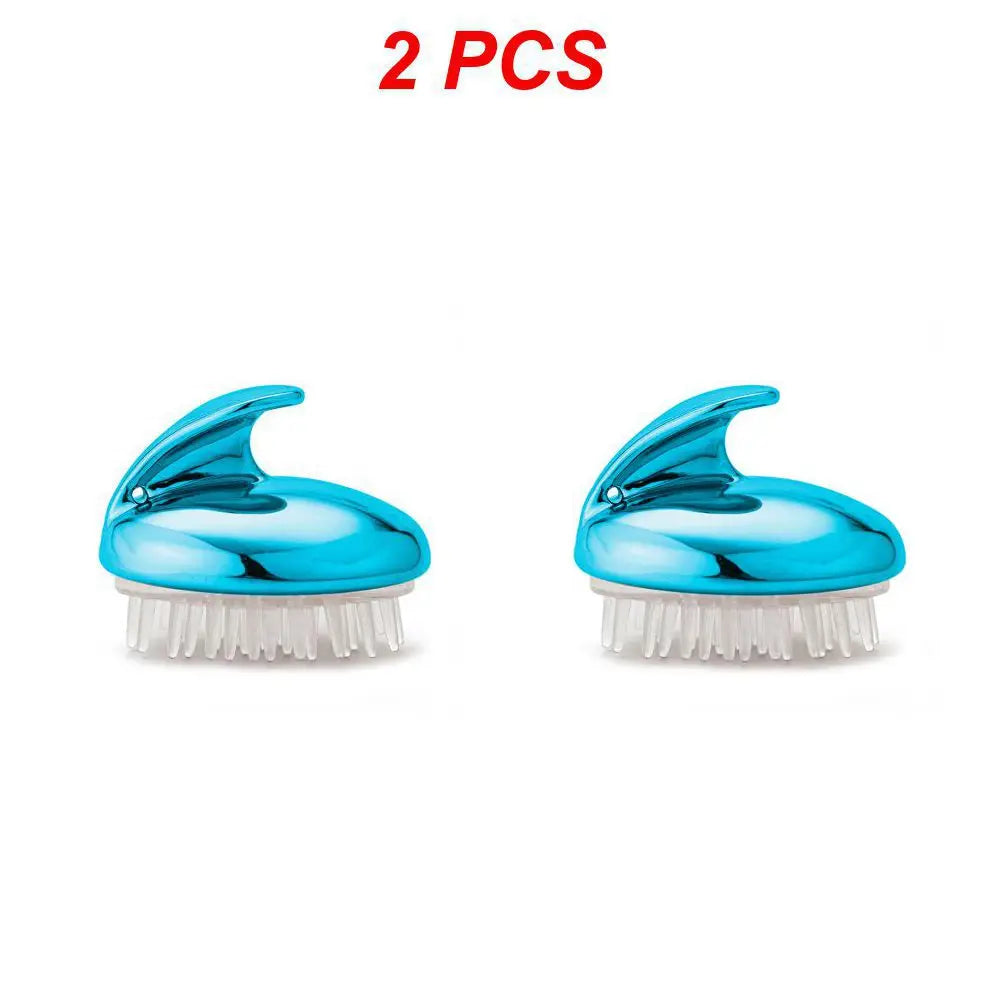 Brosse à shampooing en silicone pour cuir chevelu