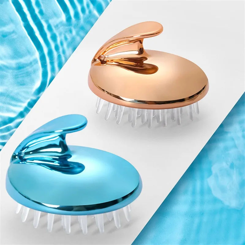 Brosse à shampooing en silicone pour cuir chevelu