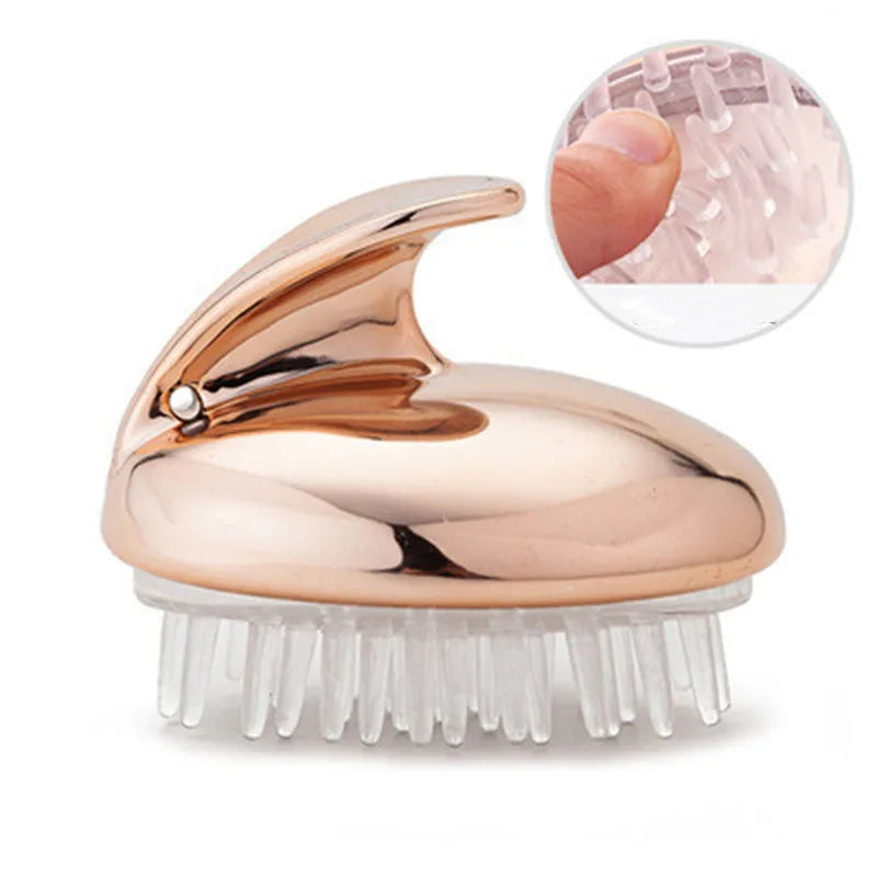 Brosse à shampooing en silicone pour cuir chevelu